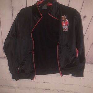 Kids Black Jacket with Red Trim